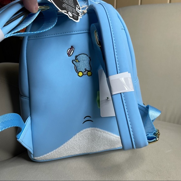 LOUNGEFLY x SANRIO Tuxedo Sam Mini Blue Backpack - Picture 3 of 6